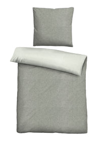 biberna Melange-Flanell Bettwäsche 200x200 cm + 80x80 cm