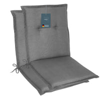 Polsterauflage Niedriglehner 2er Set, bequeme Sitzauflage für Gartenstühle, Stuhlkissen