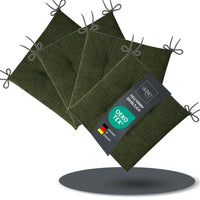 Stuhlkissen 4er Set LAURA TINO - Sitzkissen für Gartenstuhl, Küchenstuhl oder Esszimmerstuhl