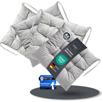 Stuhlkissen LINDA STREIFEN 4er Set - Sitzkissen für Gartenstuhl, Küchenstuhl oder Esszimmerstuhl