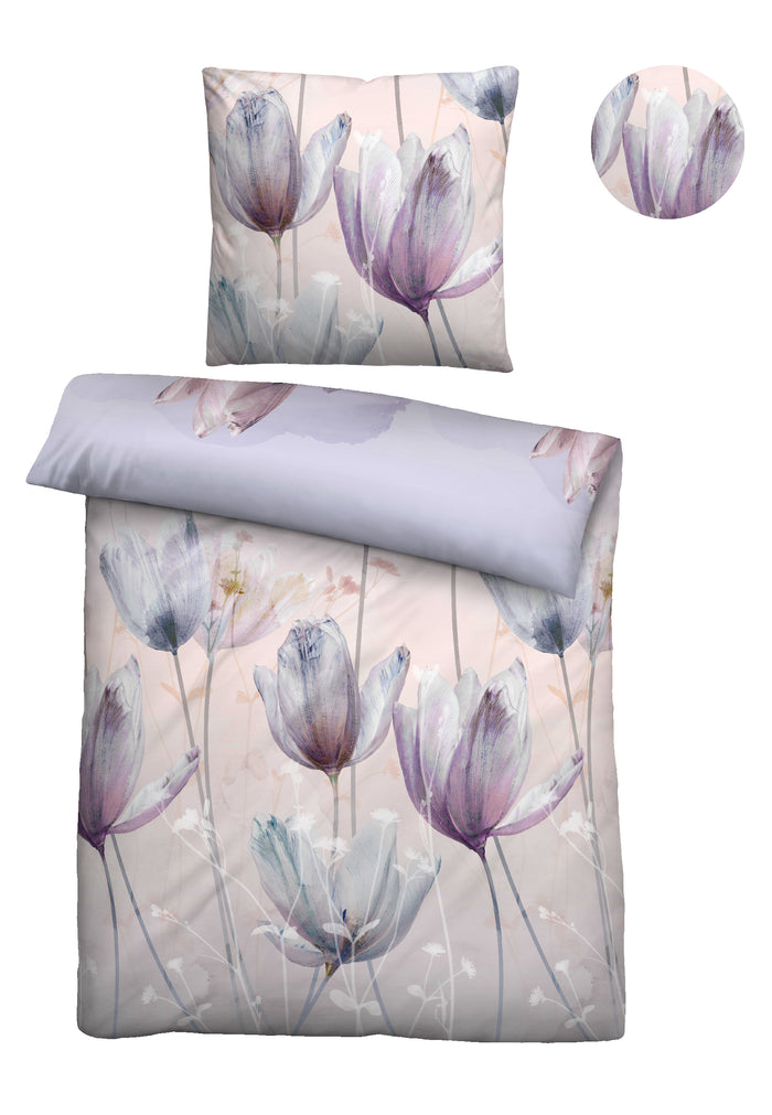 biberna Baumwoll-Satin Bettwäsche 155x200 cm und 155x220 cm + 80x80 cm