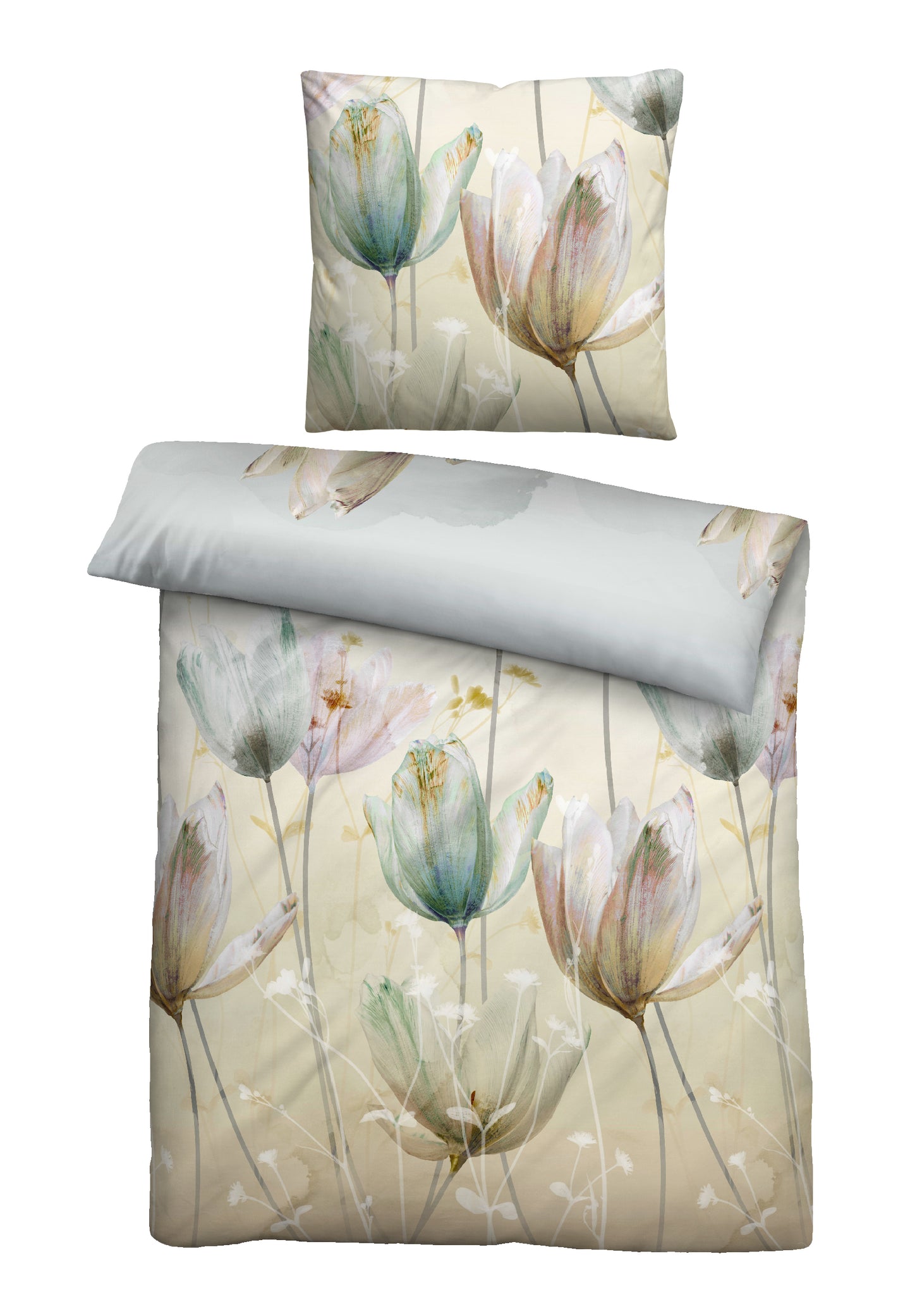 biberna Baumwoll-Satin Bettwäsche 155x200 cm und 155x220 cm + 80x80 cm