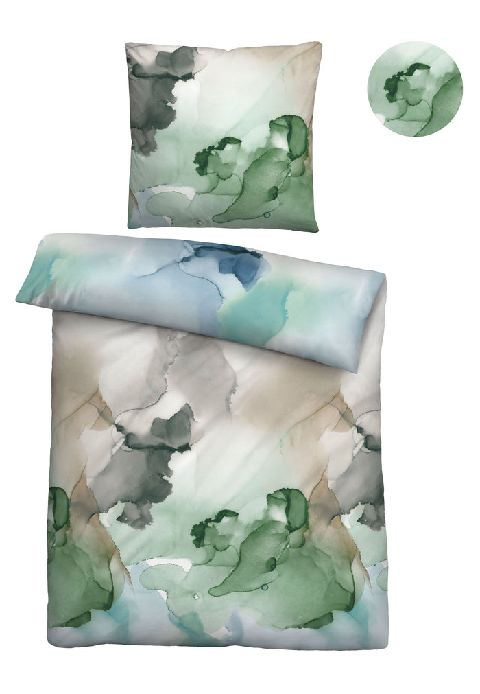 biberna Baumwoll-Satin Bettwäsche 155x200 cm und 155x220 cm + 80x80 cm