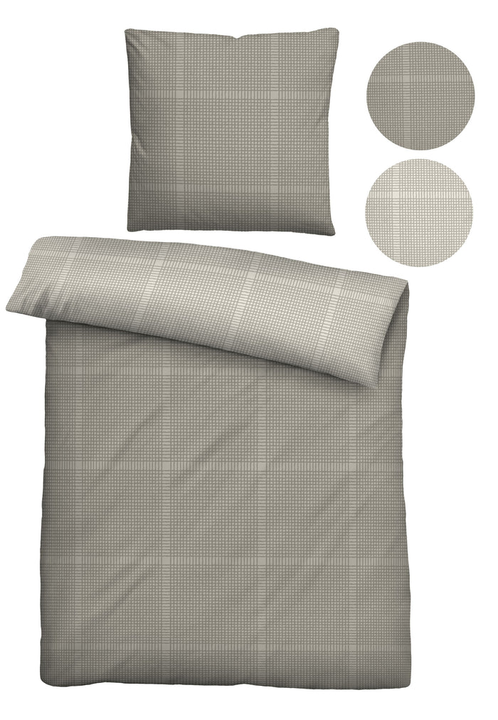 biberna Baumwoll-Satin Bettwäsche 155x200 cm und 155x220 cm + 80x80 cm