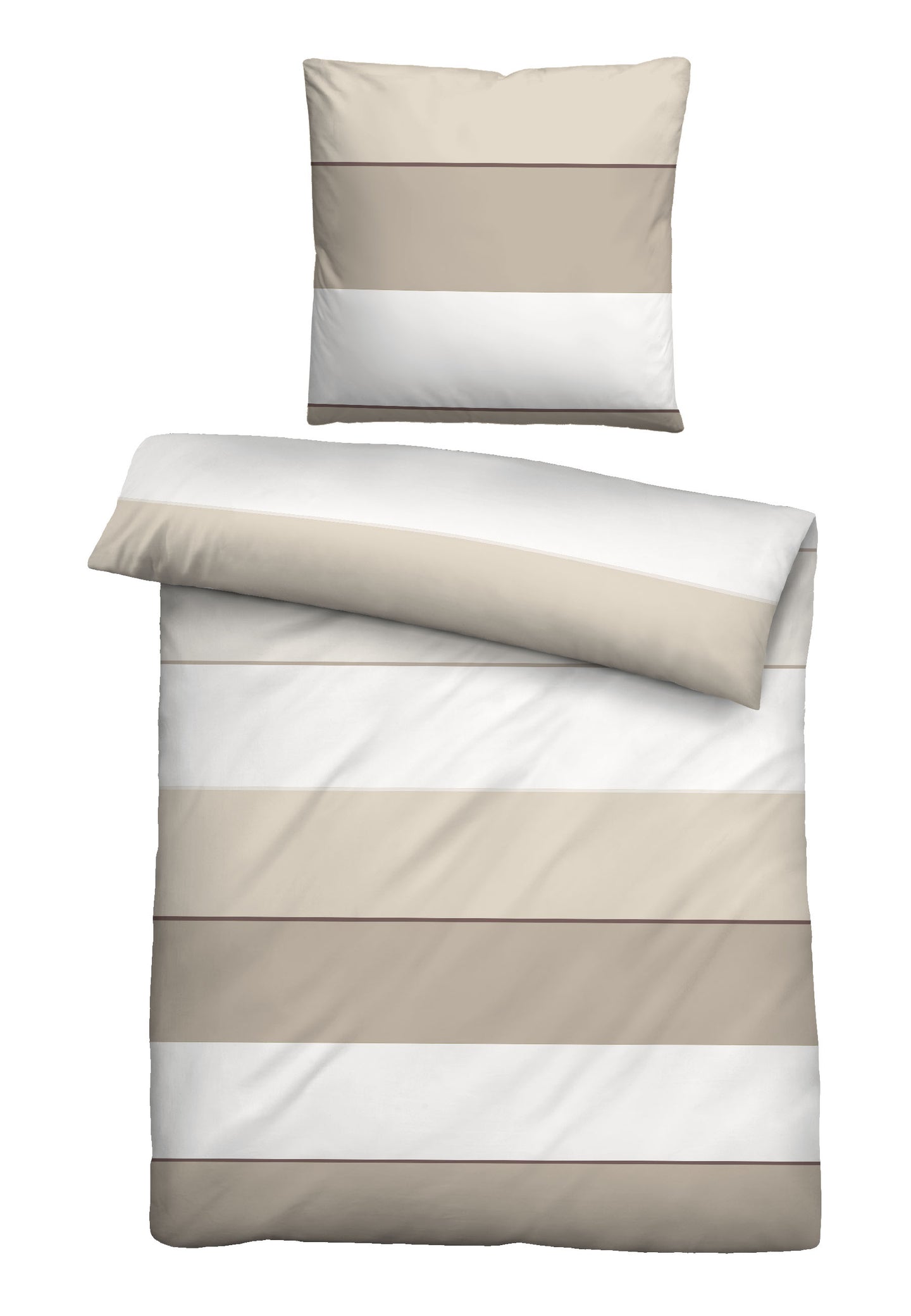 biberna Baumwoll-Satin Bettwäsche 155x200 cm und 155x220 cm + 80x80 cm