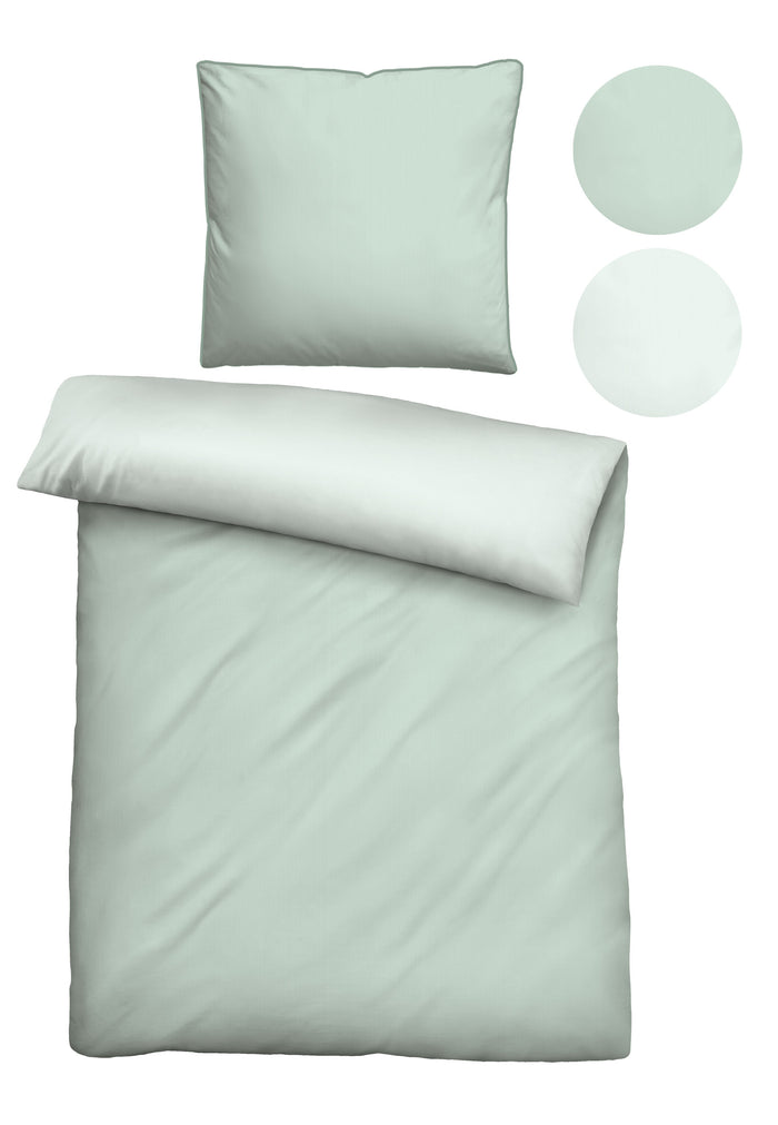 biberna Baumwoll-Satin Bettwäsche 155x200 cm und 155x220 cm + 80x80 cm