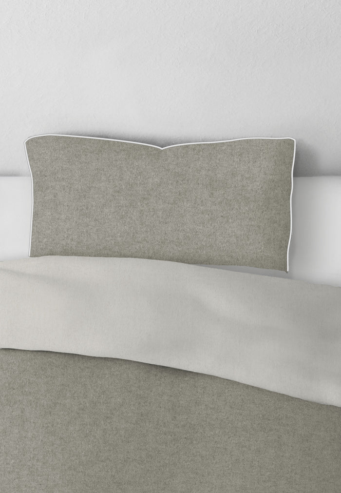 biberna Melange-Flanell Kopkissenbezug 40x40 cm & 40x60 cm