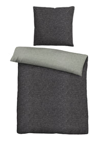 biberna Melange-Flanell Bettwäsche 155x200/220 cm + 80x80 cm
