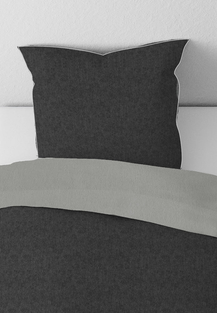 biberna Melange-Flanell Kopkissenbezug 40x40 cm & 40x60 cm