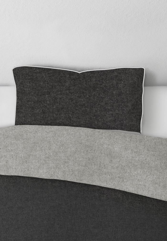 biberna Melange-Flanell Kopkissenbezug 40x40 cm & 40x60 cm