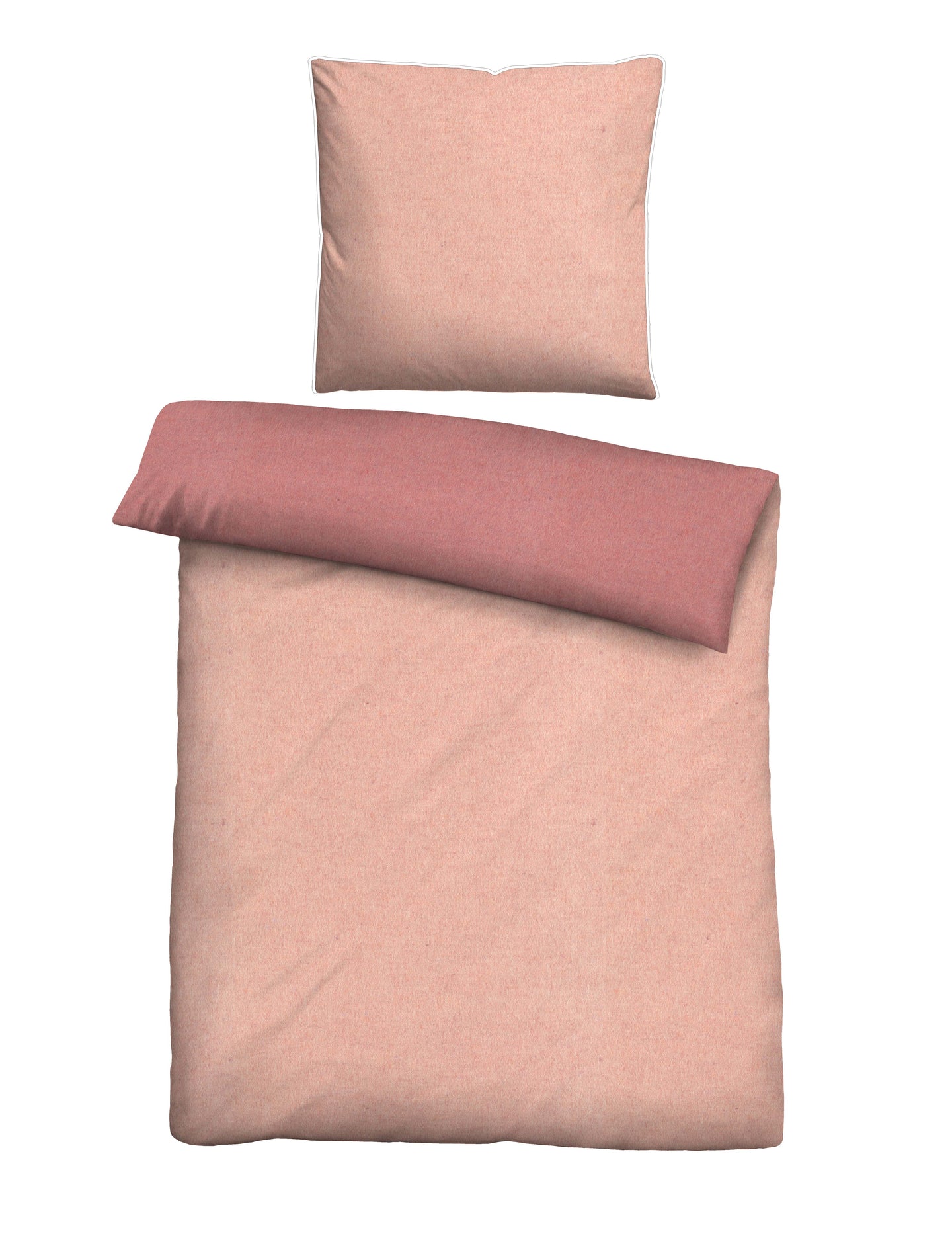 biberna Melange-Flanell Bettwäsche 155x200/220 cm + 80x80 cm