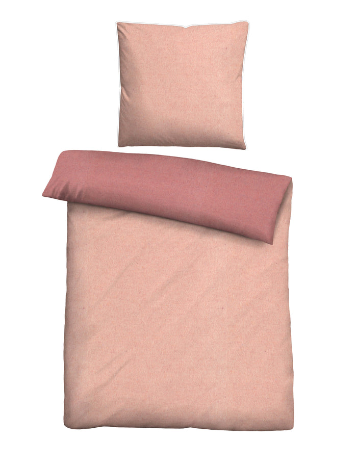 biberna Melange-Flanell Bettwäsche 155x200/220 cm + 80x80 cm