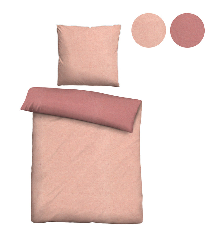 biberna Melange-Flanell Bettwäsche 155x200/220 cm + 80x80 cm