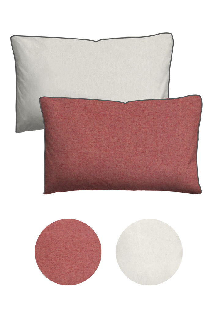 biberna Melange-Flanell Kopkissenbezug 40x40 cm & 40x60 cm