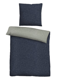 biberna Melange-Flanell Bettwäsche 155x200/220 cm + 80x80 cm