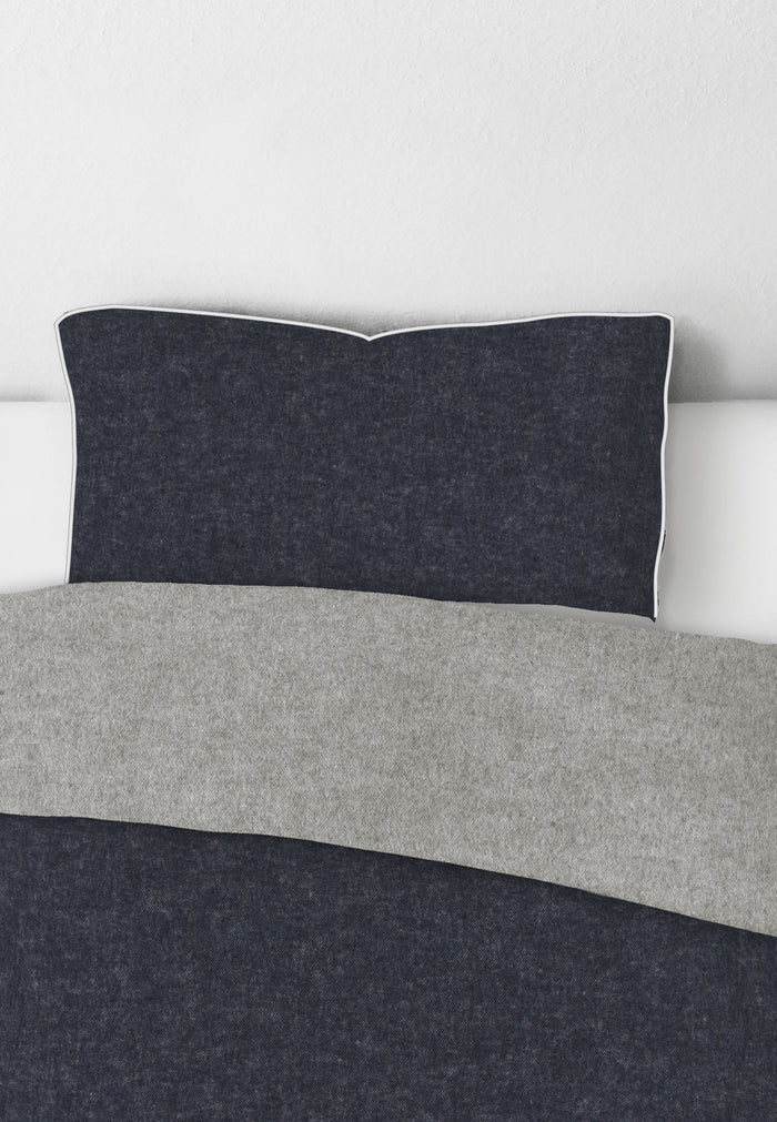 biberna Melange-Flanell Kopkissenbezug 40x40 cm & 40x60 cm