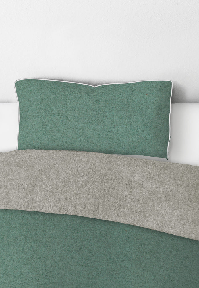 biberna Melange-Flanell Kopkissenbezug 40x40 cm & 40x60 cm