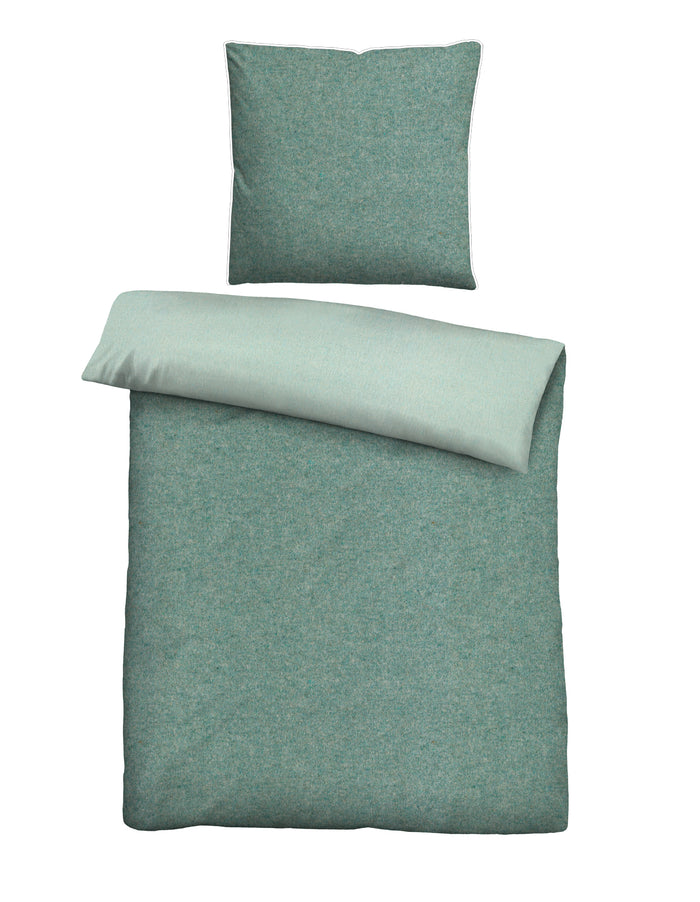 biberna Melange-Flanell Bettwäsche 155x200/220 cm + 80x80 cm