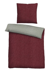 biberna Melange-Flanell Bettwäsche 155x200/220 cm + 80x80 cm