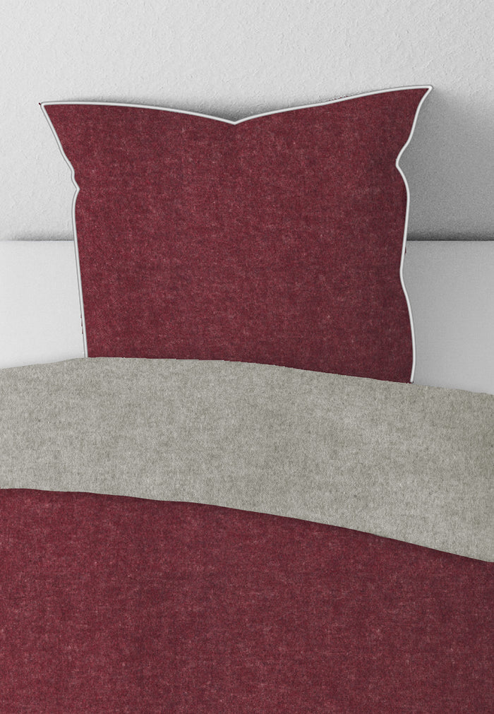 biberna Melange-Flanell Kopkissenbezug 40x40 cm & 40x60 cm