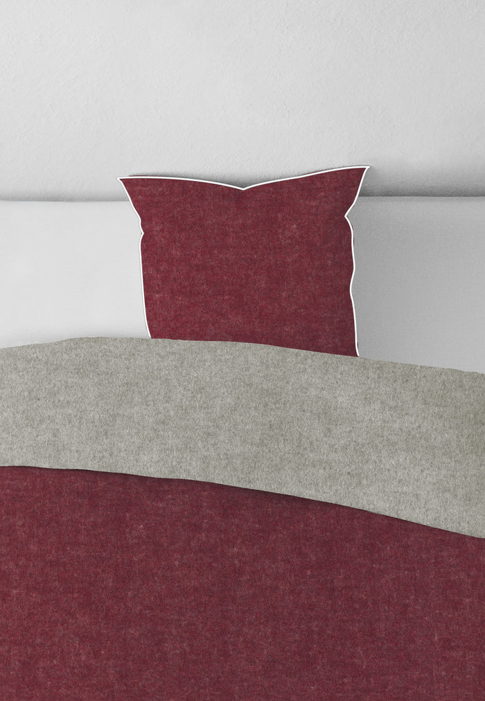 biberna Melange-Flanell Kopkissenbezug 40x40 cm & 40x60 cm