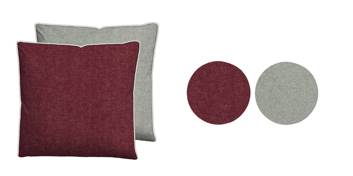 biberna Melange-Flanell Kopkissenbezug 40x40 cm & 40x60 cm