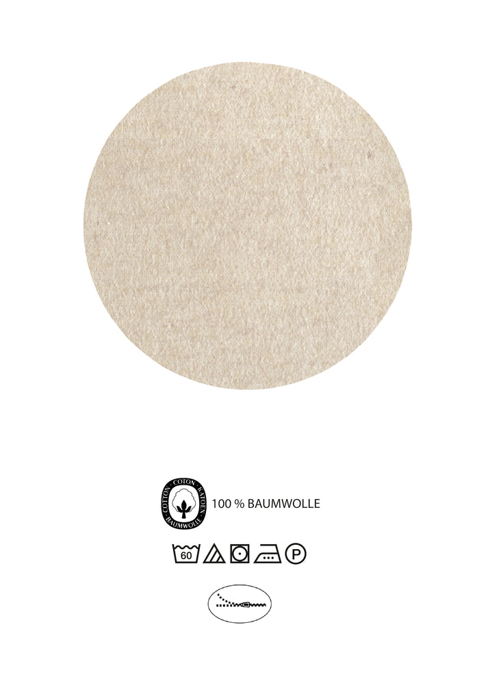 biberna Melange-Flanell Kopkissenbezug 40x40 cm & 40x60 cm