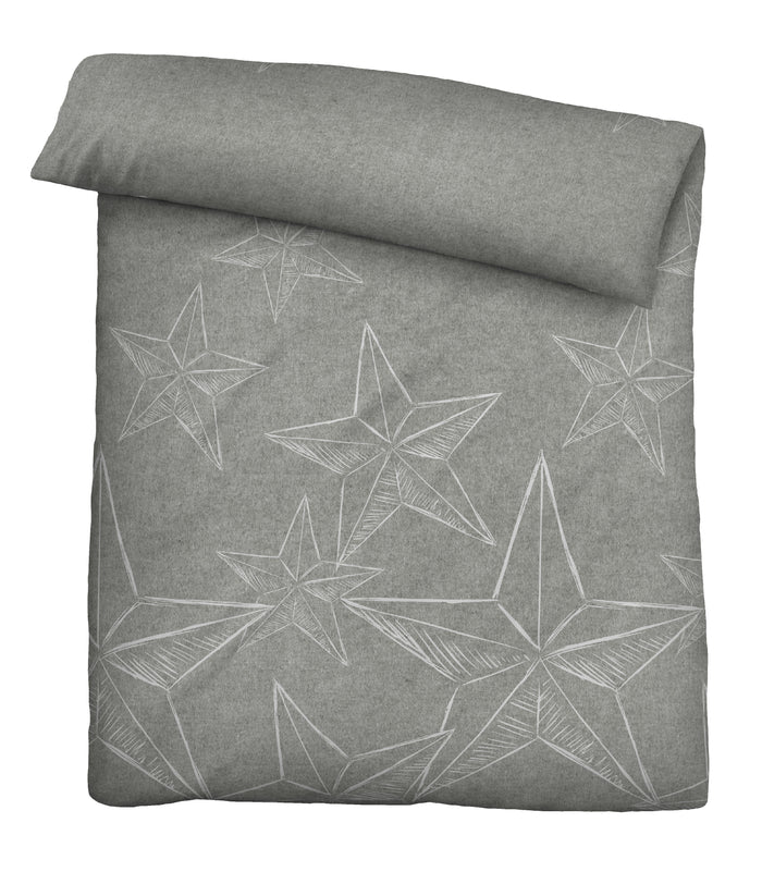 biberna Melange-Flanell Bettwäsche 155x200/220 cm + 80x80 cm