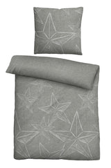 biberna Melange-Flanell Bettwäsche 155x200/220 cm + 80x80 cm