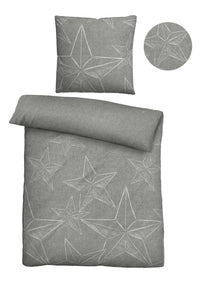 biberna Melange-Flanell Bettwäsche 155x200/220 cm + 80x80 cm