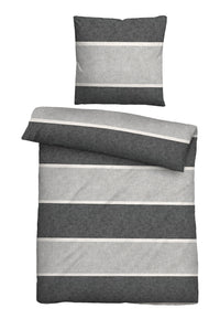 biberna Melange-Flanell Bettwäsche 135x200 cm + 80x80 cm