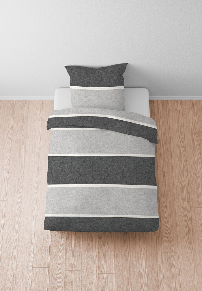 biberna Melange-Flanell Bettwäsche 155x200/220 cm + 80x80 cm