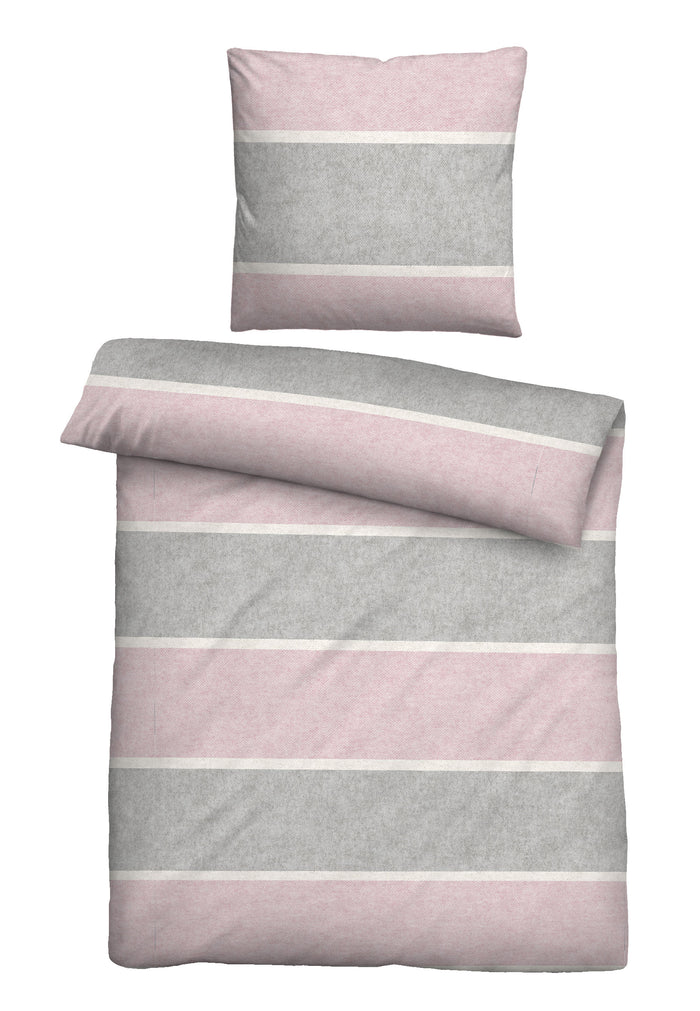 biberna Melange-Flanell Bettwäsche 155x200/220 cm + 80x80 cm