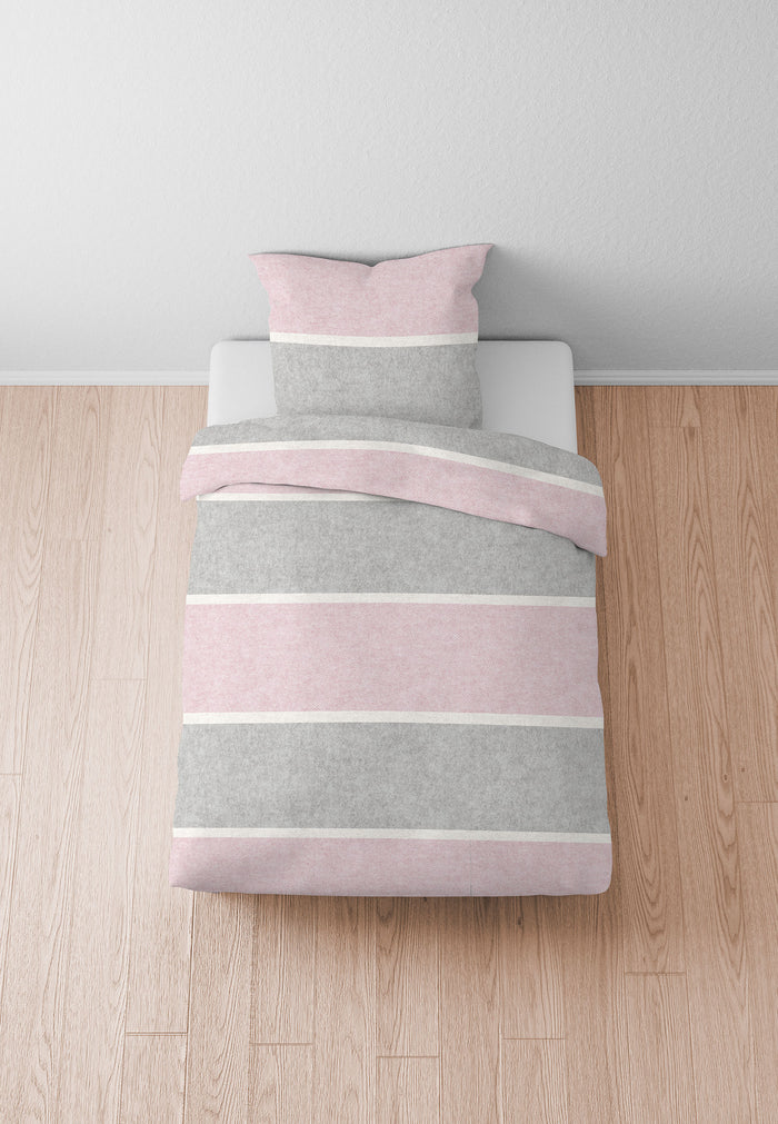 biberna Melange-Flanell Bettwäsche 155x200/220 cm + 80x80 cm