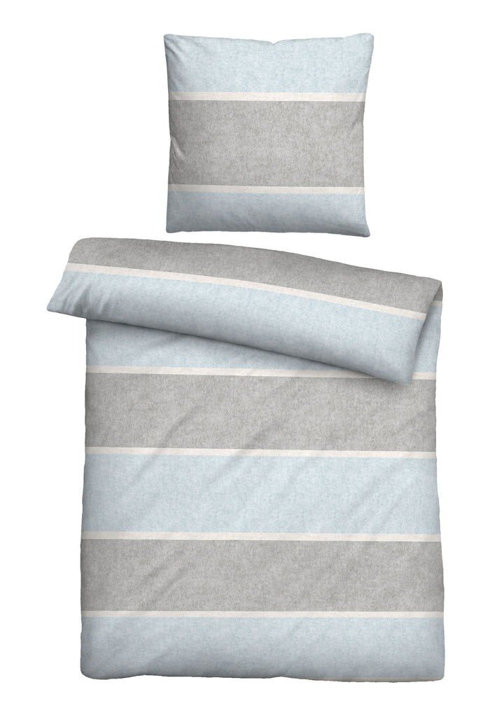 biberna Melange-Flanell Bettwäsche 155x200/220 cm + 80x80 cm