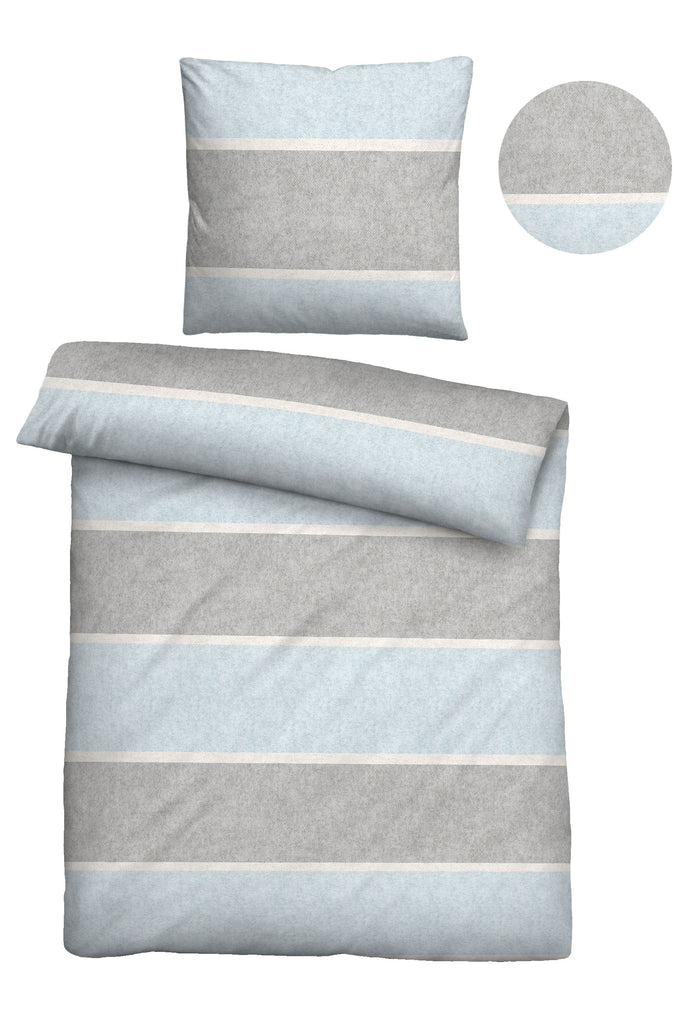 biberna Melange-Flanell Bettwäsche 155x200/220 cm + 80x80 cm