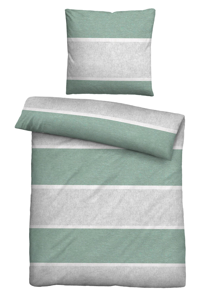 biberna Melange-Flanell Bettwäsche 155x200/220 cm + 80x80 cm