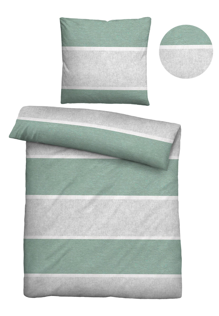 biberna Melange-Flanell Bettwäsche 155x200/220 cm + 80x80 cm