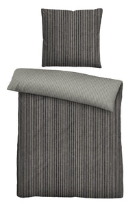 biberna Melange-Flanell Bettwäsche 135x200 cm + 80x80 cm