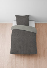 biberna Melange-Flanell Bettwäsche 155x200/220 cm + 80x80 cm
