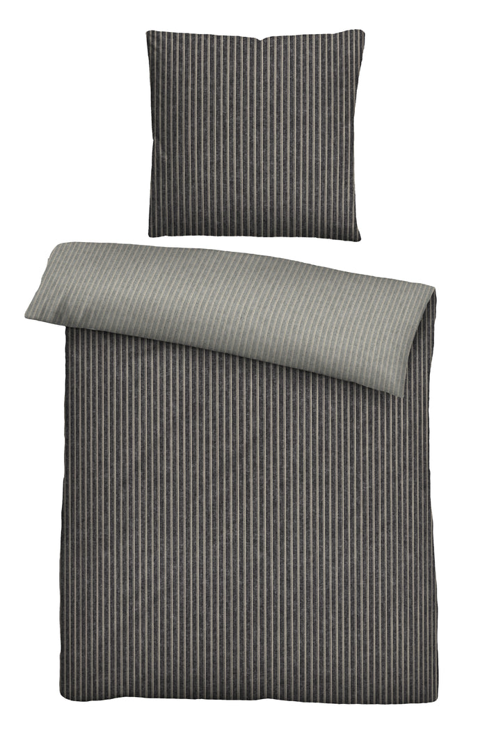 biberna Melange-Flanell Bettwäsche 155x200/220 cm + 80x80 cm