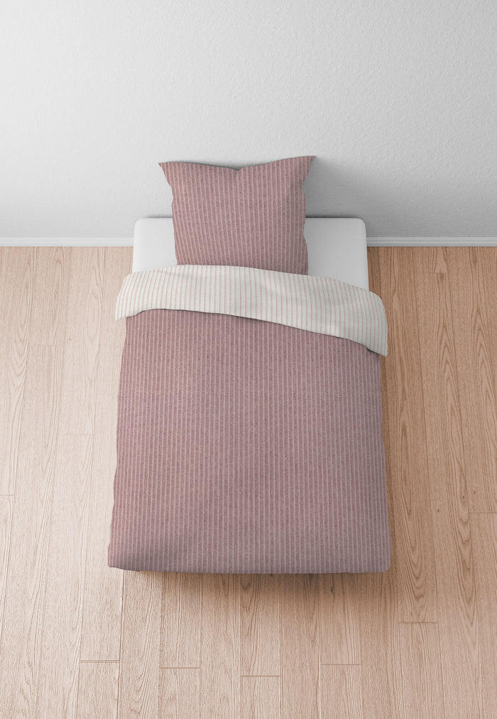 biberna Melange-Flanell Bettwäsche 155x200/220 cm + 80x80 cm