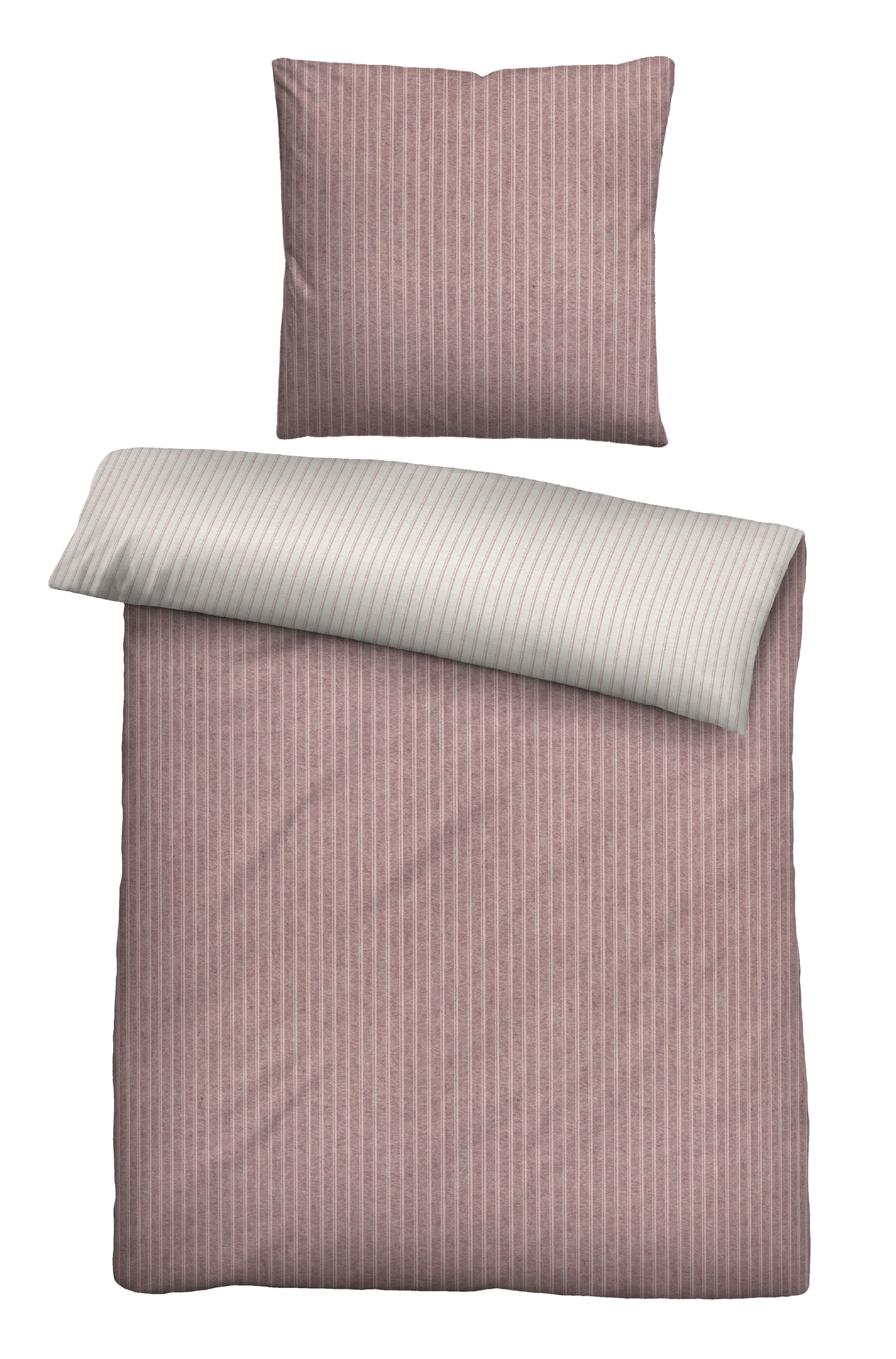 biberna Melange-Flanell Bettwäsche 155x200/220 cm + 80x80 cm