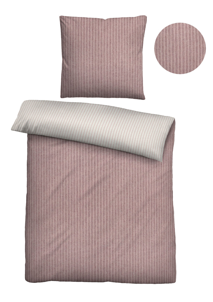 biberna Melange-Flanell Bettwäsche 155x200/220 cm + 80x80 cm