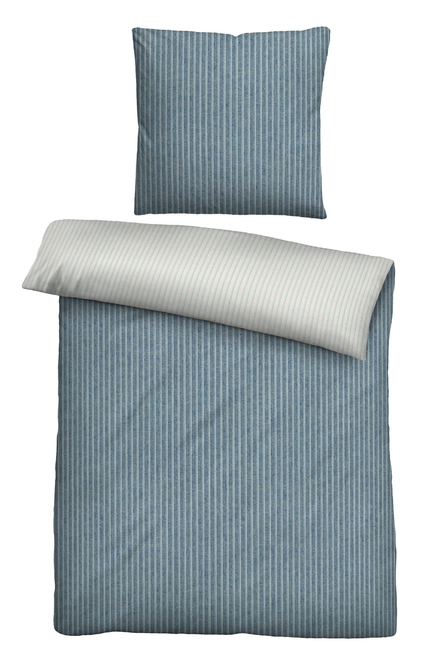 biberna Melange-Flanell Bettwäsche 155x200/220 cm + 80x80 cm