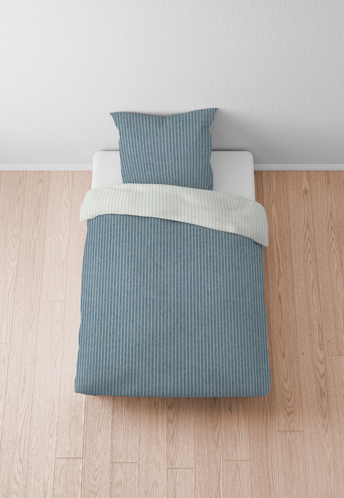 biberna Melange-Flanell Bettwäsche 155x200/220 cm + 80x80 cm