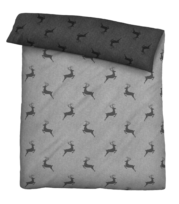 biberna Melange-Flanell Bettwäsche 155x200/220 cm + 80x80 cm