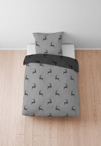 biberna Melange-Flanell Bettwäsche 155x200/220 cm + 80x80 cm