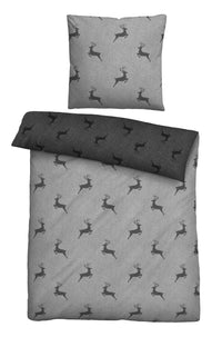 biberna Melange-Flanell Bettwäsche 155x200/220 cm + 80x80 cm