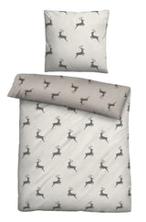 biberna Melange-Flanell Bettwäsche 155x200/220 cm + 80x80 cm